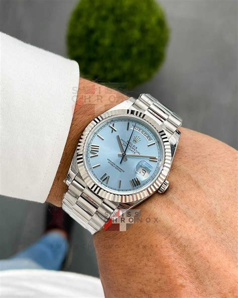 rolex day date 36 ice blue price|Rolex Day-Date 40 2022.